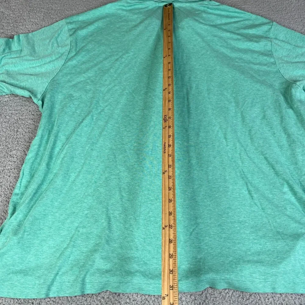 POLO RALPH LAUREN Shirt Mens 4XB Green Big & Tall Short Sleeve Flesh Pony Logo